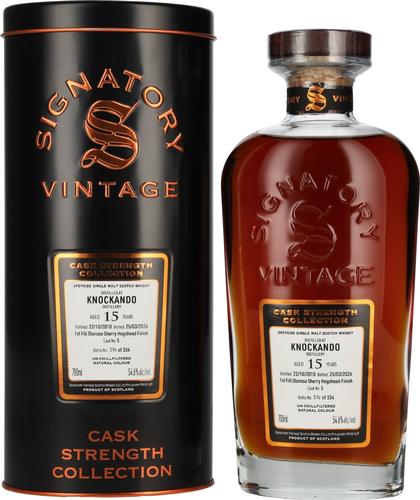 KNOCKANDO 15 Years Old 1st Fill Oloroso Sherry Cask Strength #5 2010 54,6% Vol. 0,7l in Tinbox
